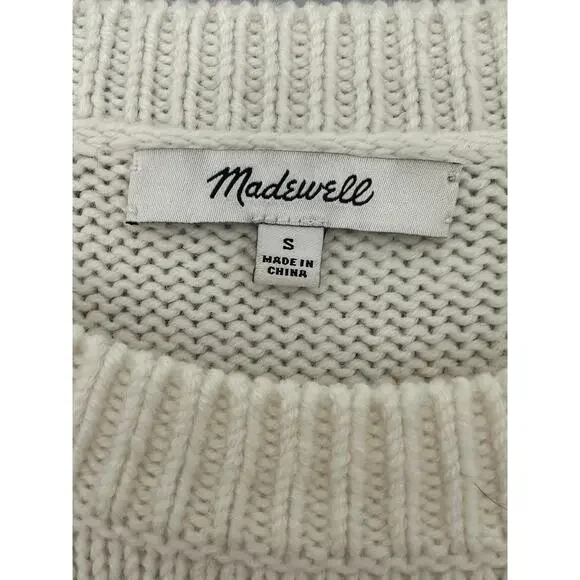 Madewell Making Faces Intarsia Knit Sweater Merino Wool Small - Picture 4 of 9